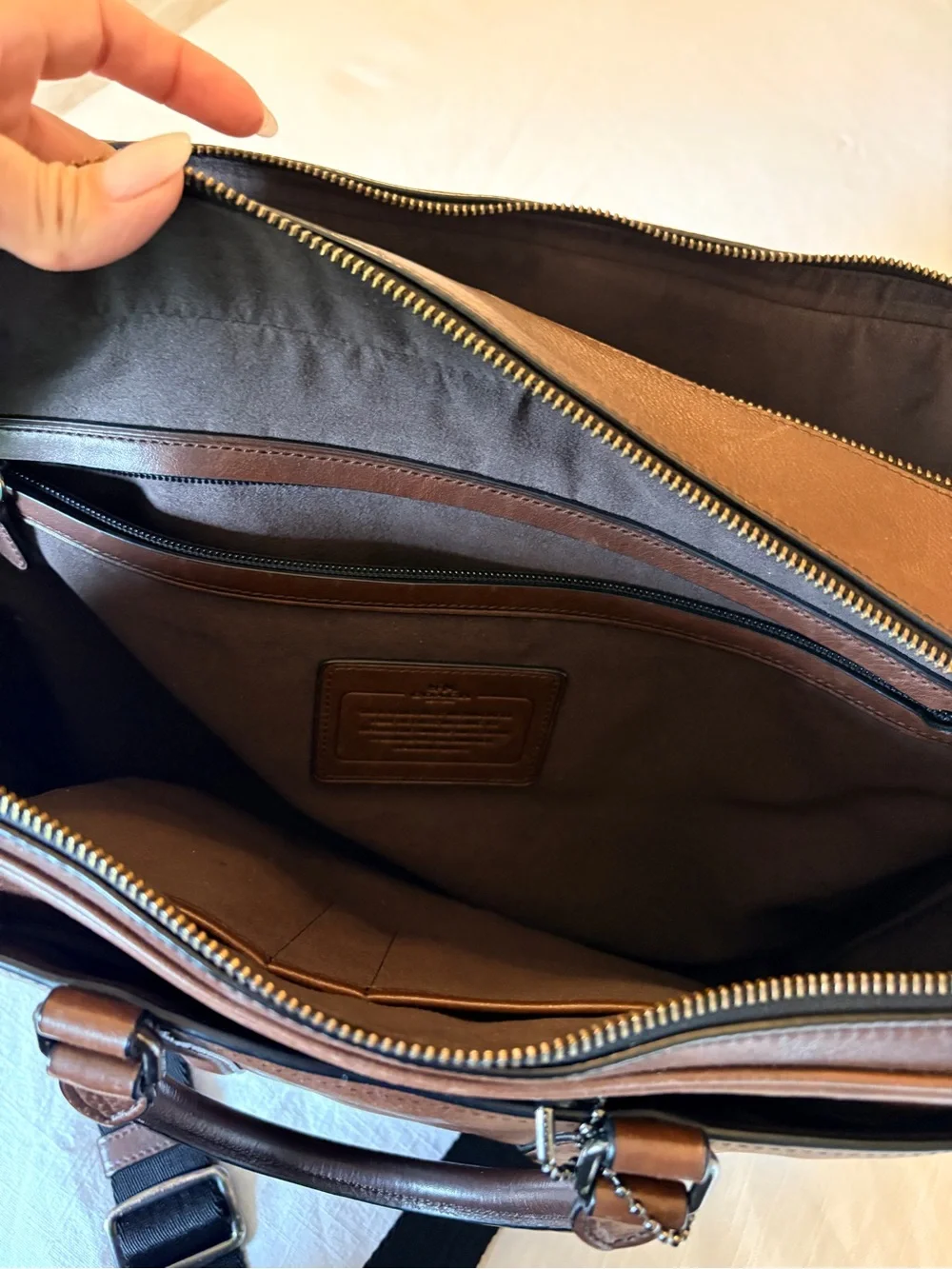 Coach Men's Leather Metropolitan Commuter Bag briefcase - Picture 5 of 11